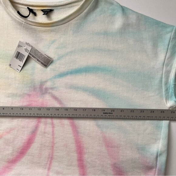 NWT Buffalo David Bitton Sweatshirt Caley Cutoff Swirl Baby Tie Dye Vintage Sz M - Picture 10 of 14